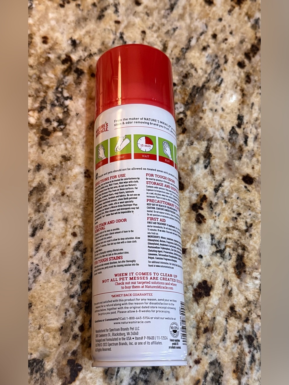 Nature's Miracle Urine Destroyer Plus Cat Enzymatic Cleaner 17.5oz Severe Stains - Picture 2 of 4